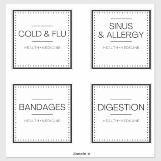 Modern Organization Labels for Bath (Vel)