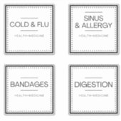 Modern Organization Labels for Bath (Voorkant)