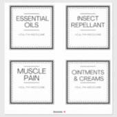 Modern Organization Labels for Bath (Vel)