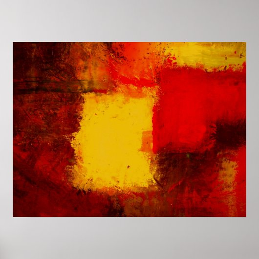 Modern Oriental Abstract Artwork Poster Print (Voorkant)