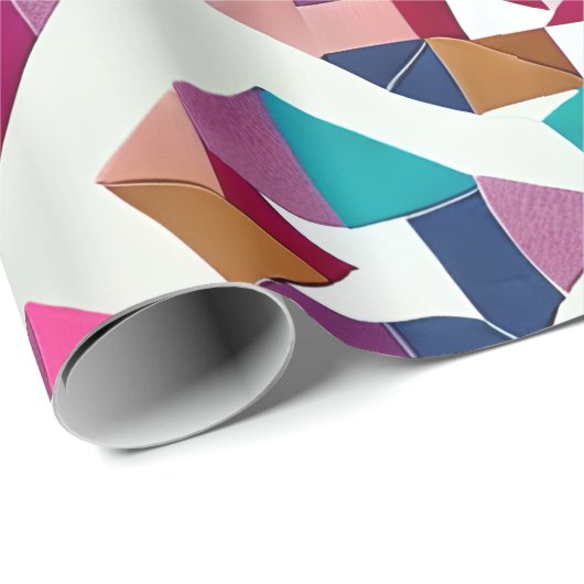 Modern Origami Patchwork Wrapping Papier (Rol Hoek)