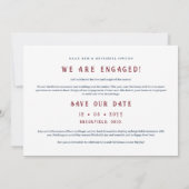 Modern Original Christmas Tree Photo Couple Save The Date (Achterkant)