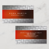 Modern origineel grijs rood, uniek rendement visitekaartje (Voorkant / Achterkant)