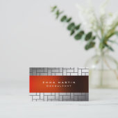 Modern origineel grijs rood, uniek rendement visitekaartje (Staand voorkant)