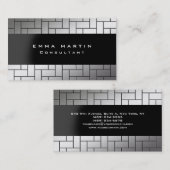 Modern origineel grijs wit, uniek rendement visitekaartje (Voorkant / Achterkant)