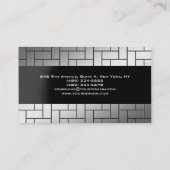 Modern origineel grijs wit, uniek rendement visitekaartje (Achterkant)