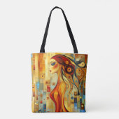 Modern Origineel Unieke Trendy Cool Fantasy Vrouw Tote Bag (Achterkant)