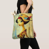 Modern Origineel Unieke Trendy Cool Fantasy Vrouw Tote Bag (Dichtbij)
