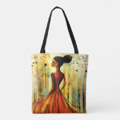 Modern Origineel Unieke Trendy Cool Fantasy Vrouw Tote Bag (Achterkant)