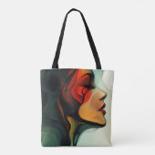 Modern Origineel Unieke Trendy Cool Fantasy Vrouw Tote Bag (Achterkant)