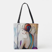 Modern Origineel Unieke Trendy Cool Fantasy Vrouw Tote Bag (Achterkant)