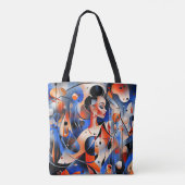 Modern Origineel Unieke Trendy Cool Fantasy Vrouw Tote Bag (Achterkant)