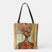 Modern Origineel Unieke Trendy Cool Fantasy Vrouw Tote Bag (Achterkant)