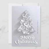 Modern Ornament kerstboom begroeting Feestdagenkaart (Voorkant)