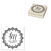 Modern Ornamental Wreath Design Rubberstempel (Gestempeld)