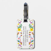 Modern Otomi Design II Bagagelabel (Achterkant verticaal)