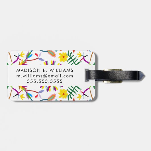 Modern Otomi Design II Bagagelabel (Achterkant horizontaal)