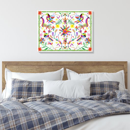 Modern Otomi Design II Canvas Afdruk (Insitu (Slaapkamer))