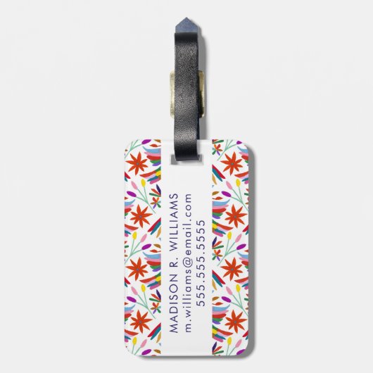 Modern Otomi Design III Bagagelabel (Achterkant verticaal)