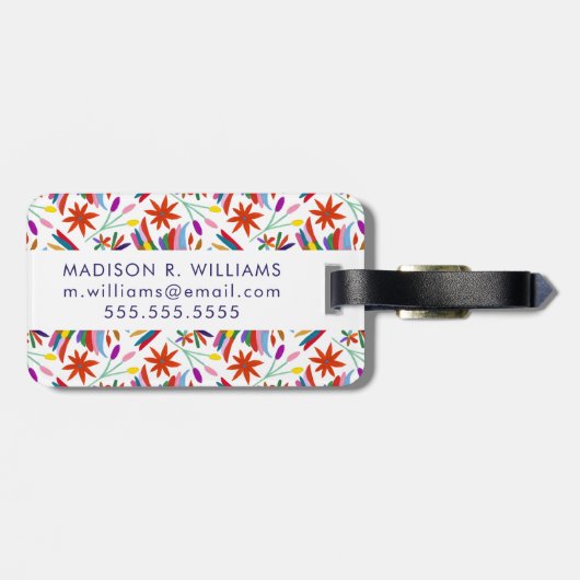 Modern Otomi Design III Bagagelabel (Achterkant horizontaal)