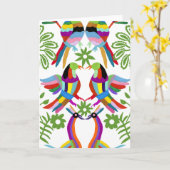 Modern Otomi Design III Kaart (Gele Bloem)