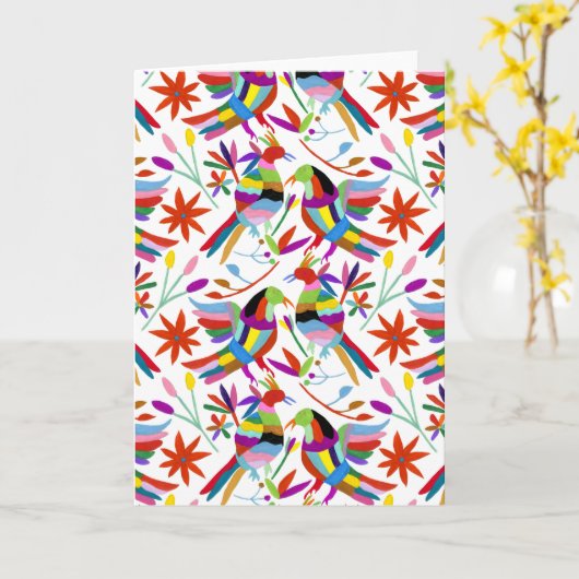 Modern otomi Design III Kaart (Gele Bloem)