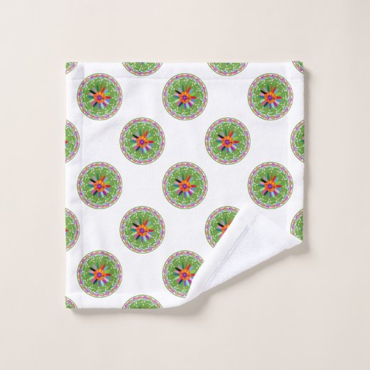 Modern Otomi-ontwerp Bad Handdoek (Wasdoekje)