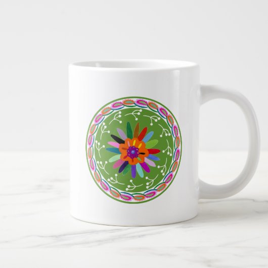 Modern Otomi-ontwerp Grote Koffiekop (Rechts)