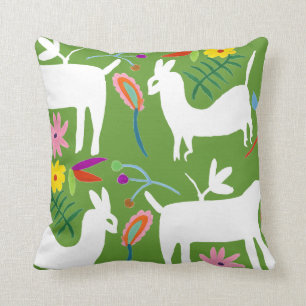 Modern Otomi-ontwerp   Ontwerp van Llama Donkey Kussen