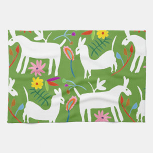 Modern Otomi-ontwerp   Ontwerp van Llama Donkey Theedoek