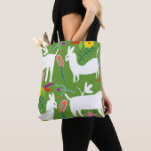 Modern Otomi-ontwerp | Ontwerp van Llama Donkey Tote Bag (Dichtbij)