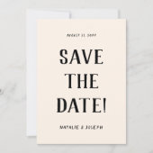 Modern oud geld hand getekend retro eigenzinnige b save the date (Voorkant)