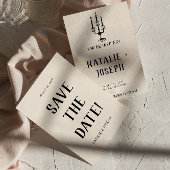 Modern oud geld hand getekend retro eigenzinnige b save the date