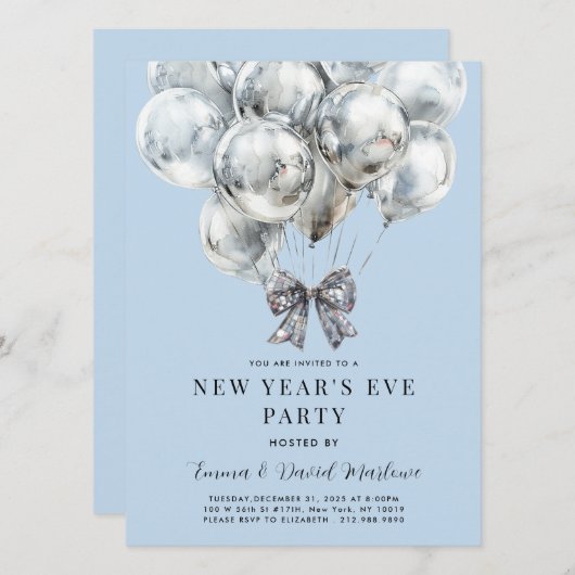 Modern Oudejaarsfeest Kaart (Voorkant / Achterkant)