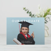 Modern OUR AFSTUDEREN 5 foto Aankondiging (Staand voorkant)