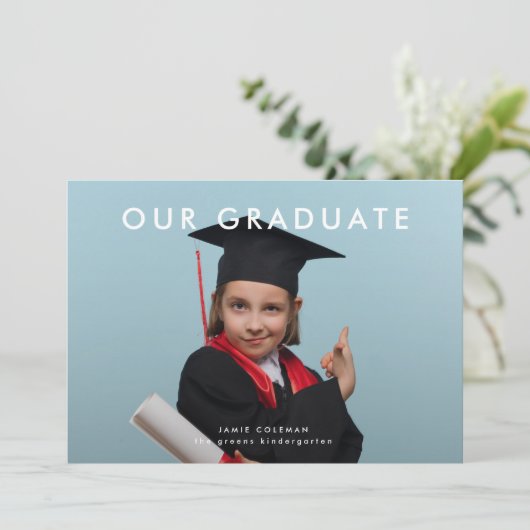Modern OUR AFSTUDEREN 5 foto Aankondiging (Staand voorkant)