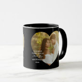 Modern Our First Christmas as Mr & Mrs Heart Photo Mok (Voorkant rechts)