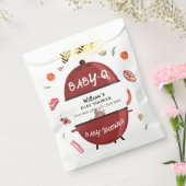 Modern Outdoor Achtertuin BBQ Baby shower Bedankzakje (Gezegeld)