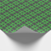 Modern oval Green Kerstmis Cadeaupapier (Hoek)