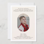 Modern Oval Script High School Photo Graduation Kaart (Achterkant)