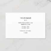 Modern Ovale Black en white Visitekaartje (Achterkant)