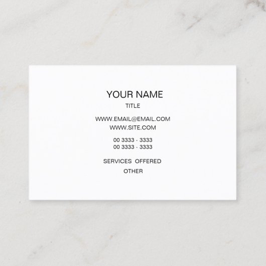 Modern Ovale Black en white Visitekaartje (Achterkant)