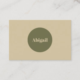 Modern Ovale Olive Branch Visitekaartje