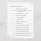 Modern Over of onder vrijgezellenfeest spel Aankondiging (Voorkant / Achterkant)