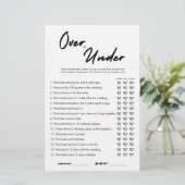 Modern over of onder Vrijgezellenfeest spel Kaart (Staand voorkant)