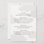 Modern over the Moon met details Baby shower Kaart (Achterkant)