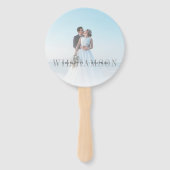 Modern Overlay Front & Back Photo Wedding Ceremony Handwaaier (Voorkant)