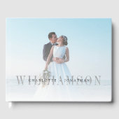Modern overlay Front & Back Photo Wedding Gastenboek (Voorkant)
