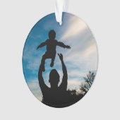 Modern Overlay Personalized Photo Ornament (voorkant)