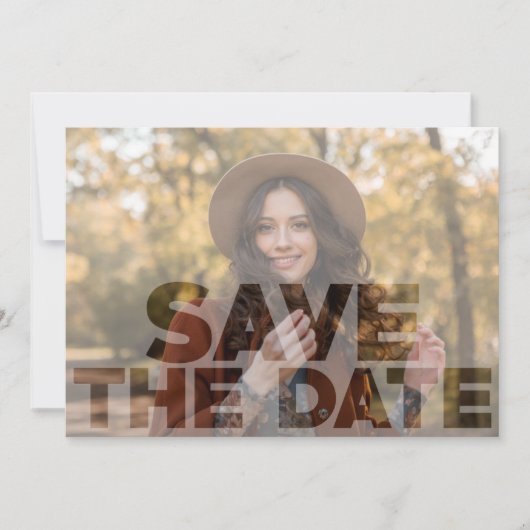 Modern Overlay Photo Afstuderen Save The Date (Voorkant)